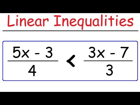 How To Solve Linear Inequalities Video