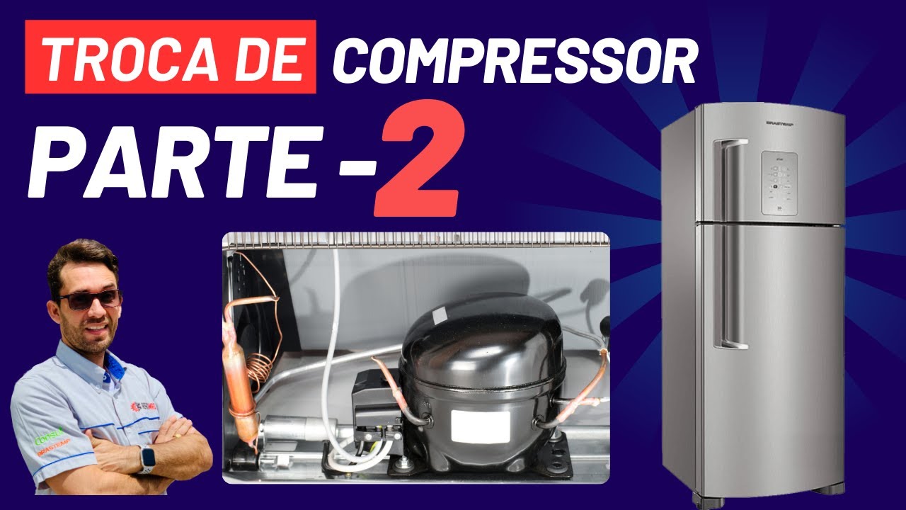 Como trocar compressor (motor) de geladeira - parte 2