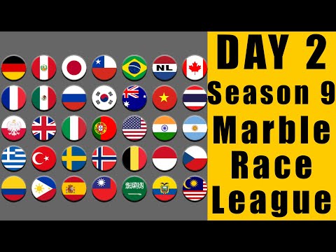 Marble Race League 2020 Season 9 Day 2 Marble Point Race in Algodoo / Marble Race King