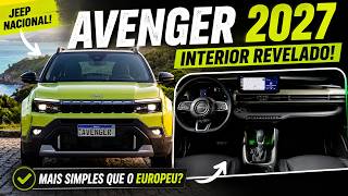 Novo Jeep Avenger 2027 Nacional Revela Interior e Pode Usar Motor do Citroën C3!