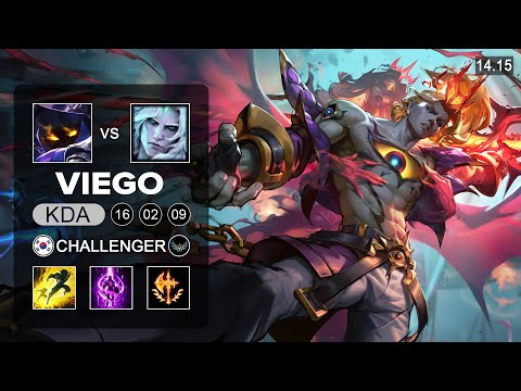 Viego vs Veigar Mid - KR Challenger - Patch 14.15 Season 14