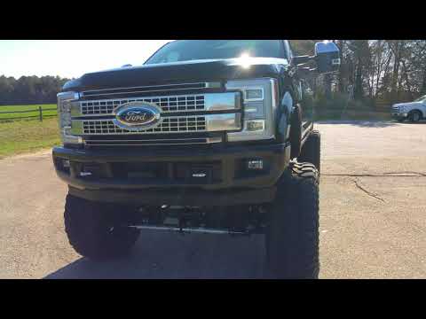 Beautiful lifted 2017 F-350 Platinum. Kelderman Air Ride. FOX Shocks. Hostile Wheels