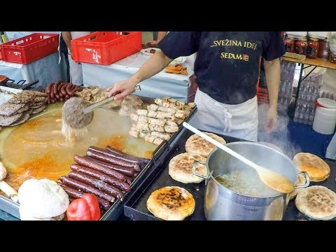 Bosnia Street Food. BIG Grill of Meat, Huge Soups, Sausages and  More