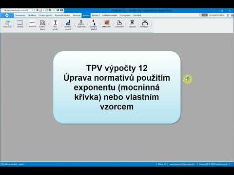TPV výpočty 12 - exponenty a vlastní vzorce křivek