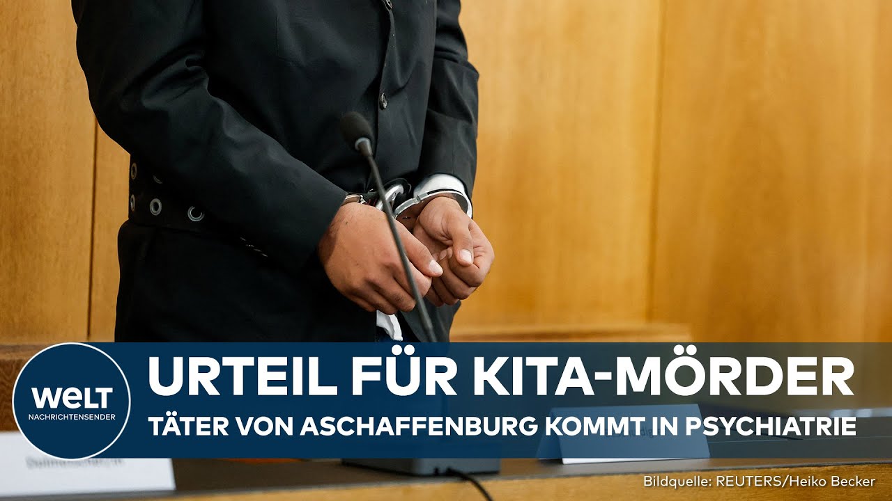 ASCHAFFENBURG: Urteil im Kita-Messerangriff - Täter kommt dauerhaft in Psychiatrie!