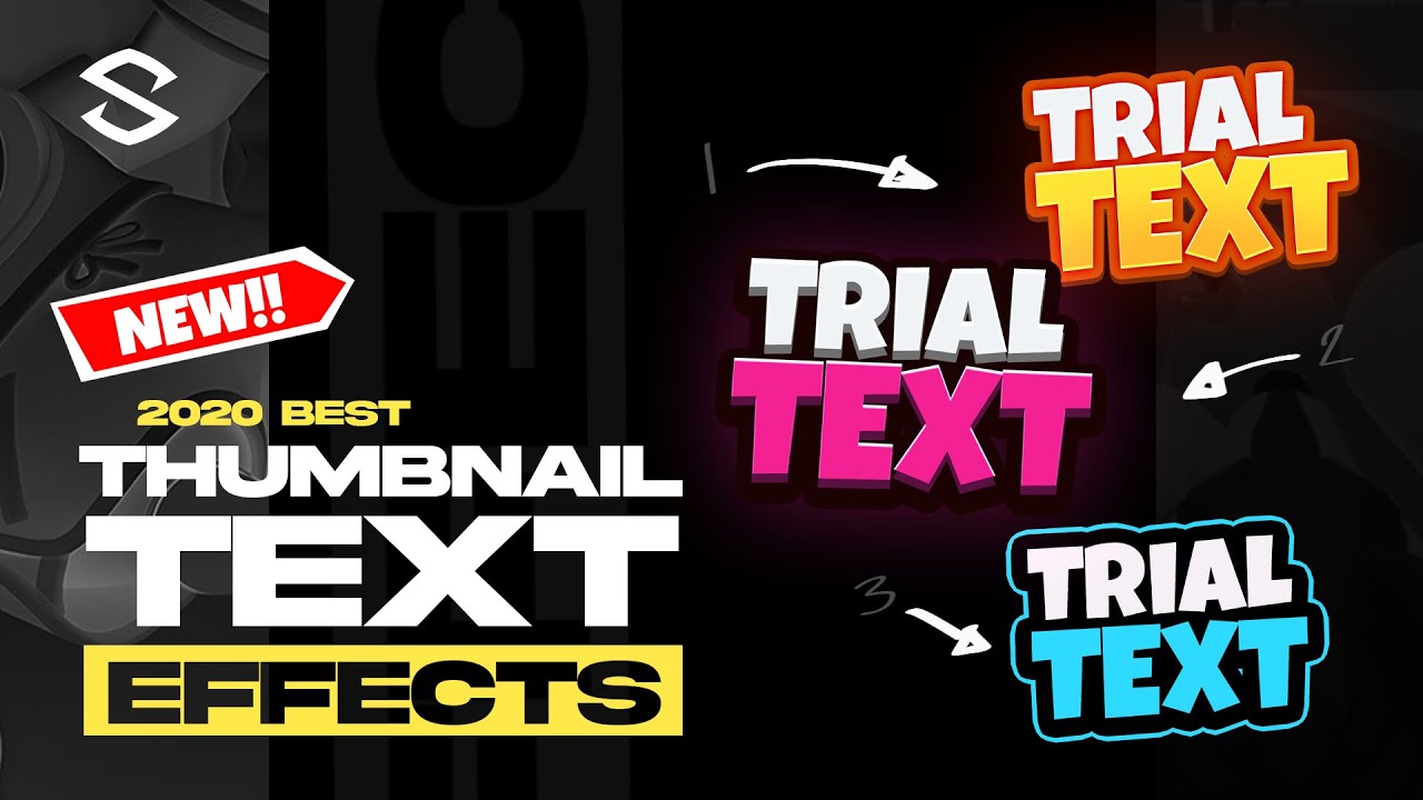 Thumbnail: BEST TEXT EFFECTS for YouTube Thumbnails (FREE PSD)