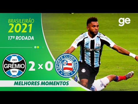 Gols e lances de Grêmio x Bahia