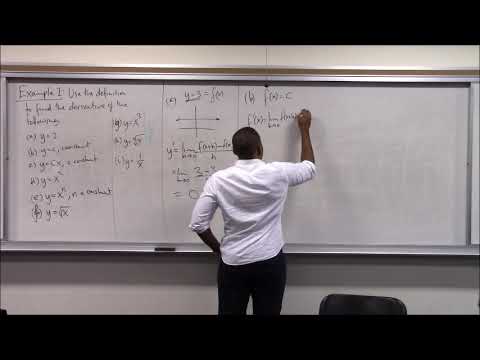 Math 2003 / 2009 Lecture 14 - The Derivative and Its Properties