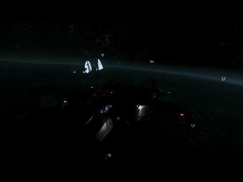 Gladiator & friends vs. pirate 600i (Star Citizen alpha)