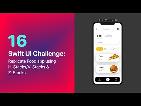 SwiftUI Dribbble Challenge 16:  Replicating a Food App