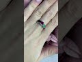 Серебряное кольцо с сапфиром 1.76ct, изумрудом, рубином