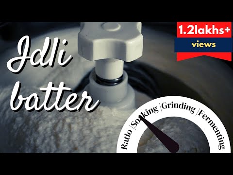 Perfect spongy idli batter recipe | How to make idli batter in wet grinder