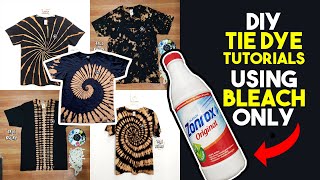 DIY Tie Dye using Bleach Only for Black Shirt Pinoy Version