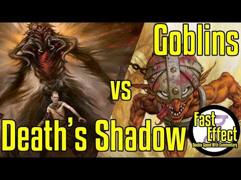 Death's Shadow VS Goblins | Legacy Magic: the Gathering w/Commentary | Brainstorm MTG | Fast Effect