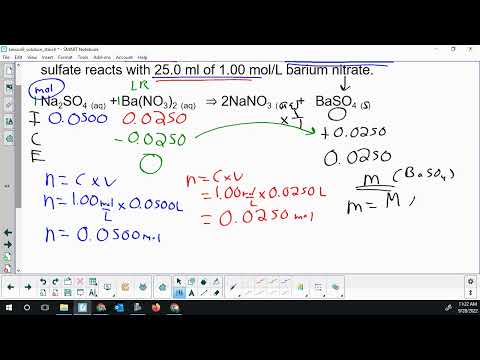 Chemistry 20 - Solution Stoichiometry (mixed stoich)