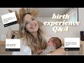 BIRTH EXPERIENCE Q A TEARING POSTPARTUM ANXIETY MORE BABIES