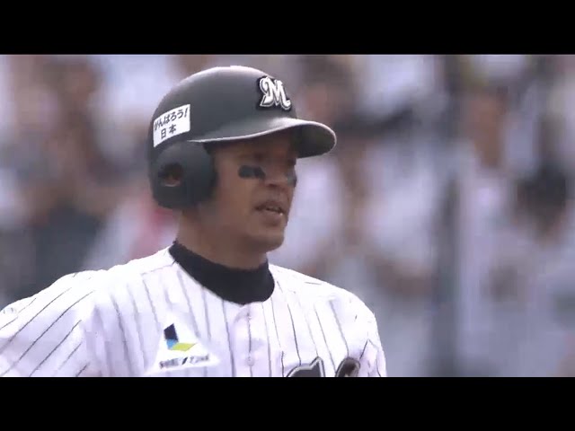 【9回裏】マリーンズ・福浦の執念打!! 右中間へのタイムリー2ベースで1点差!! 2015/6/14 M-G