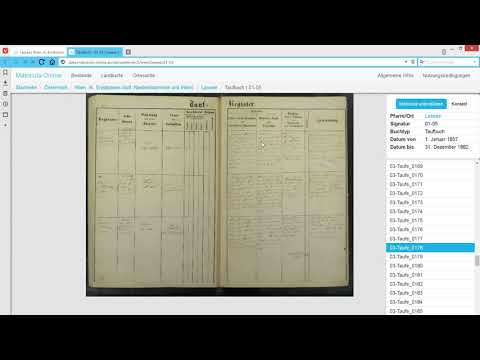 Online Kirchenbücher – Matricula