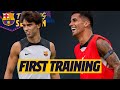 JOAO CANCELO & JOAO FÉLIX FIRST TRAINING WITH BARÇA 🔴🔵