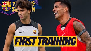 JOAO CANCELO & JOAO FÉLIX FIRST TRAINING WITH BARÇA ????????