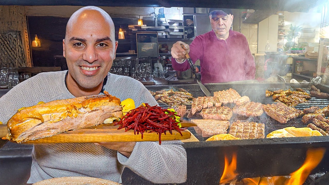 INSANE Macedonian Food in SKOPJE 🇲🇰 Pleskavica + Selsko Meso + #1 Pizza in the Balkans