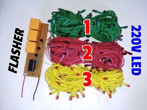 How To Make A 3 Channel Flasher Circuit Using Relay For Electric Bulb,Light,Led..Simple Flasher... Video