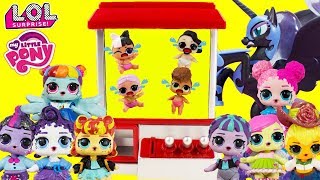 LOL MANE 8 Rescues LOL Surprise Confetti Pop Little Sisters CLAW MACHINE GAME Toy Surprises