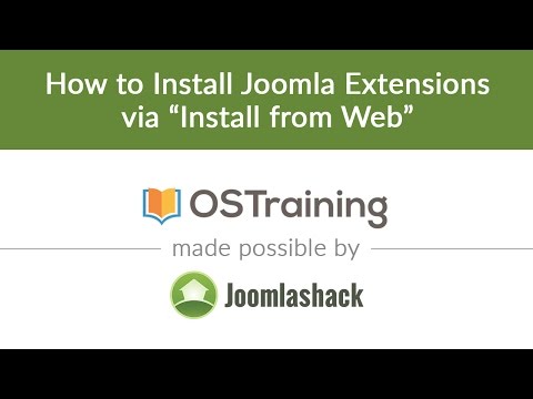 Joomla Beginner Class Lesson 32 How to Install Joomla Extensions via Install from Web