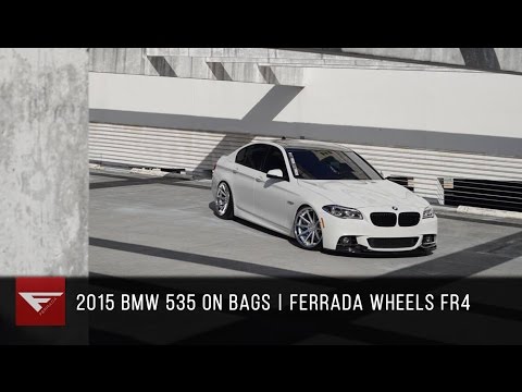 2015 BMW 550 bagged | Ferrada FR4 Machine Silver / Chrome Lip