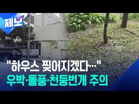 [제보] “아우, 아파. 지금 우박이…” 돌풍·천둥번개·우박 주의 / KBS 2026.06.14.