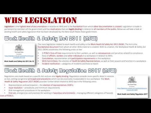 WHS Legislation