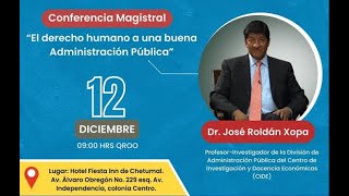 Conferencia El Derecho Humano a una Buena Administración Pública