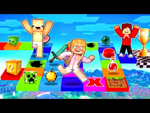 LET'S PLAY THE GIANT BOARD GAME WITH MY FRIENDS!! MINECRAFT