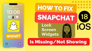 Download lagu How To Fix Snapchat Lock Screen Widgets Missing/Not Showing at Your Lock Screen after iOS 18 Update. mp3