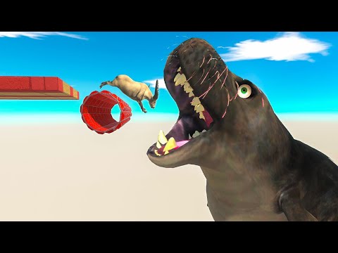 WHO can REACH THE EDGE or FALL to PORTAL BELOW - Animal Revolt Battle Simulator