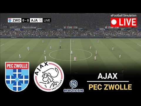 🔴LIVE: Pec Zwolle vs Ajax l Eredivisie 2026 l eFootball Pes 21 Game Video Simulation