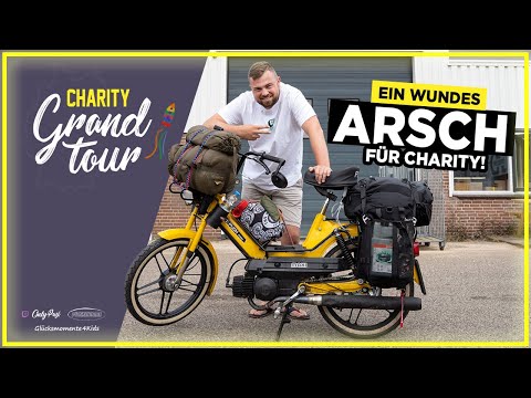 +/- 2500 KM with the Puch Maxi for moments of happiness4kids! Pit stop at Puchshop.de