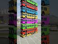 Mixed Rainbow Colour Cars Buses Fall Crash 7 BeamNG Drive