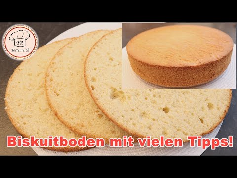 Diesen Biskuitboden kann jeder backen😍, mit diesen Tipps & Tricks😉/ Tortenboden Rezept ohne Öl