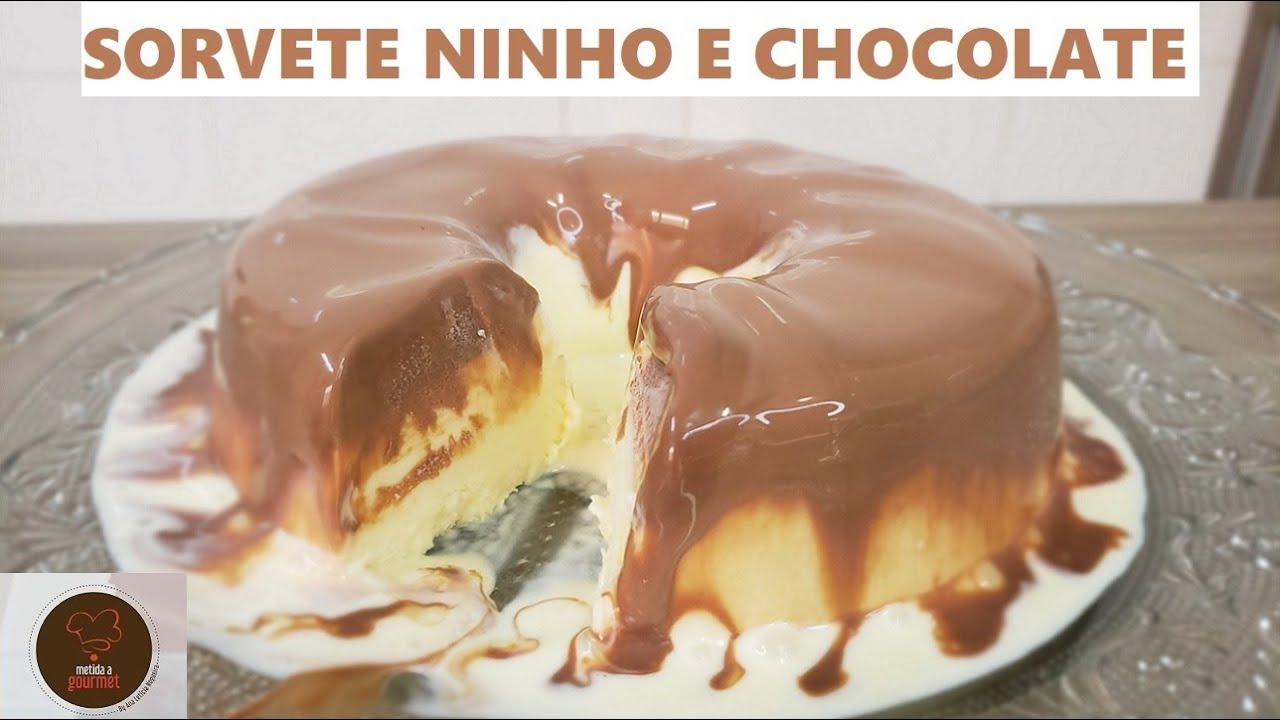SORVETE DE LEITE NINHO E CHOCOLATE mais fácil do mundo!