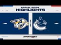 NHL Game 1 Highlights | Predators vs. Canucks - April 21, 2024