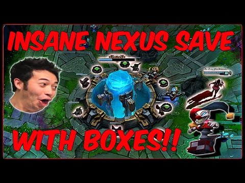 MOST INSANE NEXUS SAVE EVER WITH BOXES!!! SURVIVED WITH LESS THAN 50 HP | Sanguis Shaco Highlights