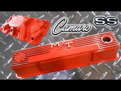 70 Camaro SS Project "Painting Aluminum Valve Covers & Edelbrock Intake"