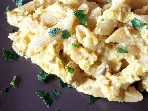 Pennette di kamut, tonno, cipolle e zafferano - Le video ricette di Lara