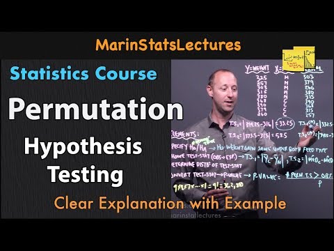 Permutation Hypothesis Testing with Example | Statistics Tutorial # 37 | MarinStatsLectures