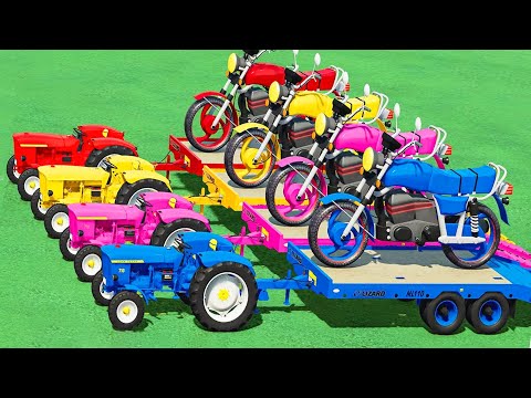 TRANSPORTING BIG HONDA MOTOR w/ FENDT and CASE TRACTORS! TRANSPORT CAROT and TANKERS TO GARAGE! FS22