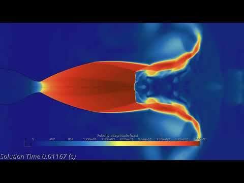 Rocket Nozzle Velocity Contours