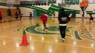 AJ in the lab with Coach B while on vacation in Cali