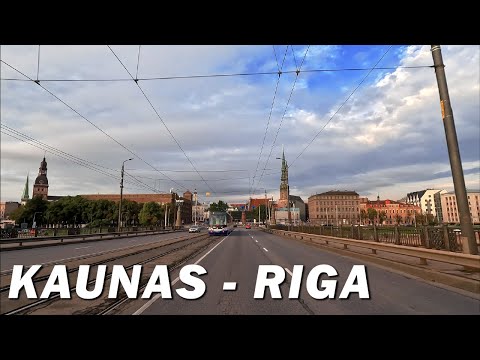 Drive from Kaunas to Riga • Full Road Trip