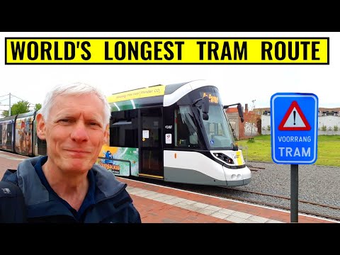 The *LONGEST* tram route in the world! De Panne to Knokke (67km / 42 miles)